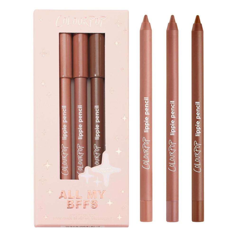 imageColourPop All My BFFs Lippie Lip Pencil Kit  HighPigment LongLasting ampamp Sharpenable Lip Liner with HighImpact Color  Includes Shades BFF BFF 2 ampamp 3 3 CountAll My BFFs