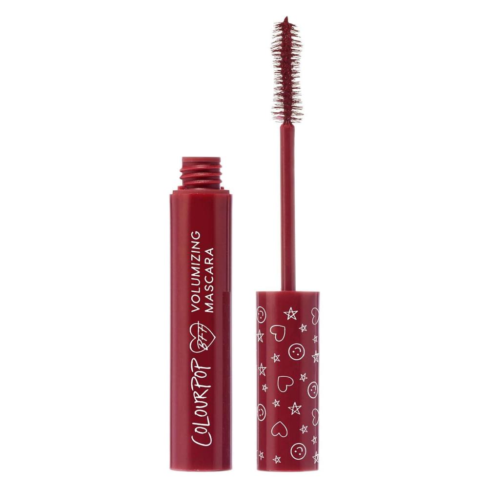 imageColourPop BFF Mascara  Volumizing Lifting ampamp Lengthening Mascara  Buildable Burgundy Mascara with a Twisted Nylon Fiber Brush  Cruelty Free Eye Makeup  Wine O Clock 24 fl ozWine O Clock