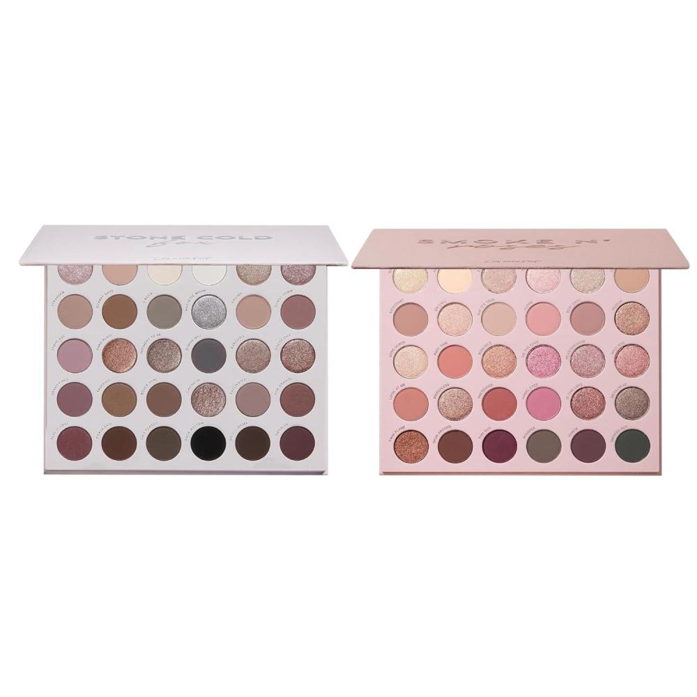 imageColourPop Eyeshadow Icons Bundle  Stone Cold Fox Palette 30 Pan Cool Tone Smoke N Roses Palette Rosey ampamp Smokey Hues LongWearing Matte ampamp Metallic Finishes