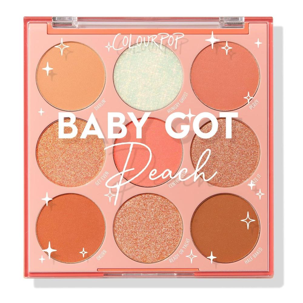 imageColourPop Going Coconuts Eyeshadow Palette  CoolToned Neutral Eyeshadow Palette with UltraVelvety and Silky Finishes  HighPigment Eye Makeup with a LongWearing Formula 03 ozBaby Got Peach