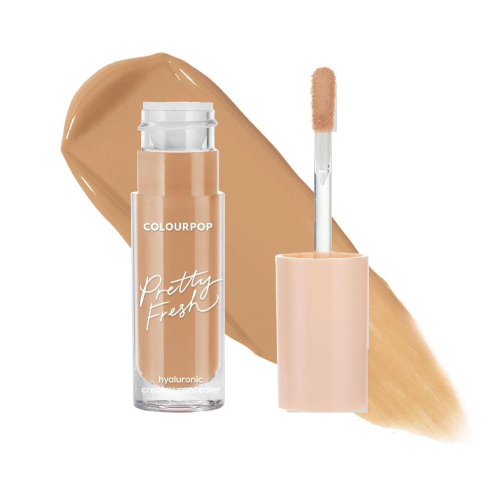 imageColourPop Pretty Fresh Creamy Concealer  Full Coverage Concealer with a Natural Finish  Formulated with Hyaluronic Acid ampamp Coconut Water for Instant Hydration  Light  60N 03 ozMedium Dark  145W