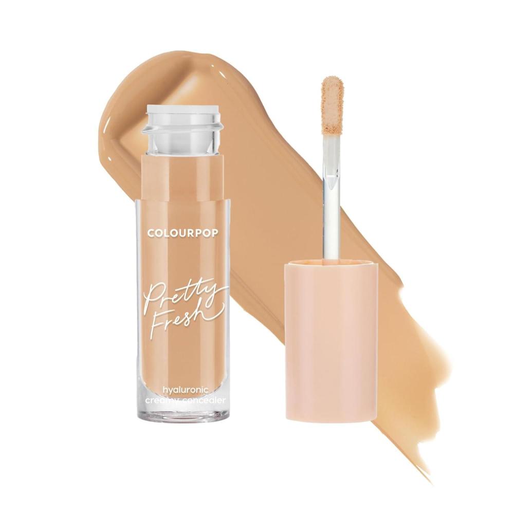 imageColourPop Pretty Fresh Creamy Concealer  Full Coverage Concealer with a Natural Finish  Formulated with Hyaluronic Acid ampamp Coconut Water for Instant Hydration  Light  60N 03 ozMedium  100W