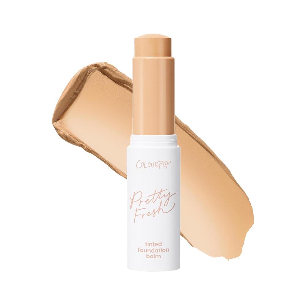 imageColourPop Pretty Fresh Tinted Foundation Stick  Balm to Cream Foundation with Light to Medium Coverage  Infused with Hydrating Hyaluronic Acid Peptides ampamp Niacinamide  Deep Dark 22 029 ozLight 8