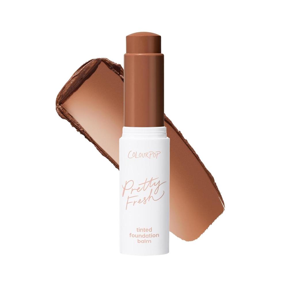 imageColourPop Pretty Fresh Tinted Foundation Stick  Balm to Cream Foundation with Light to Medium Coverage  Infused with Hydrating Hyaluronic Acid Peptides ampamp Niacinamide  Deep Dark 22 029 ozDeep Dark 21