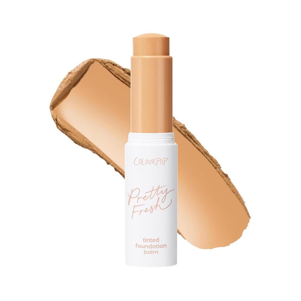 imageColourPop Pretty Fresh Tinted Foundation Stick  Balm to Cream Foundation with Light to Medium Coverage  Infused with Hydrating Hyaluronic Acid Peptides ampamp Niacinamide  Deep Dark 22 029 ozMedium 11