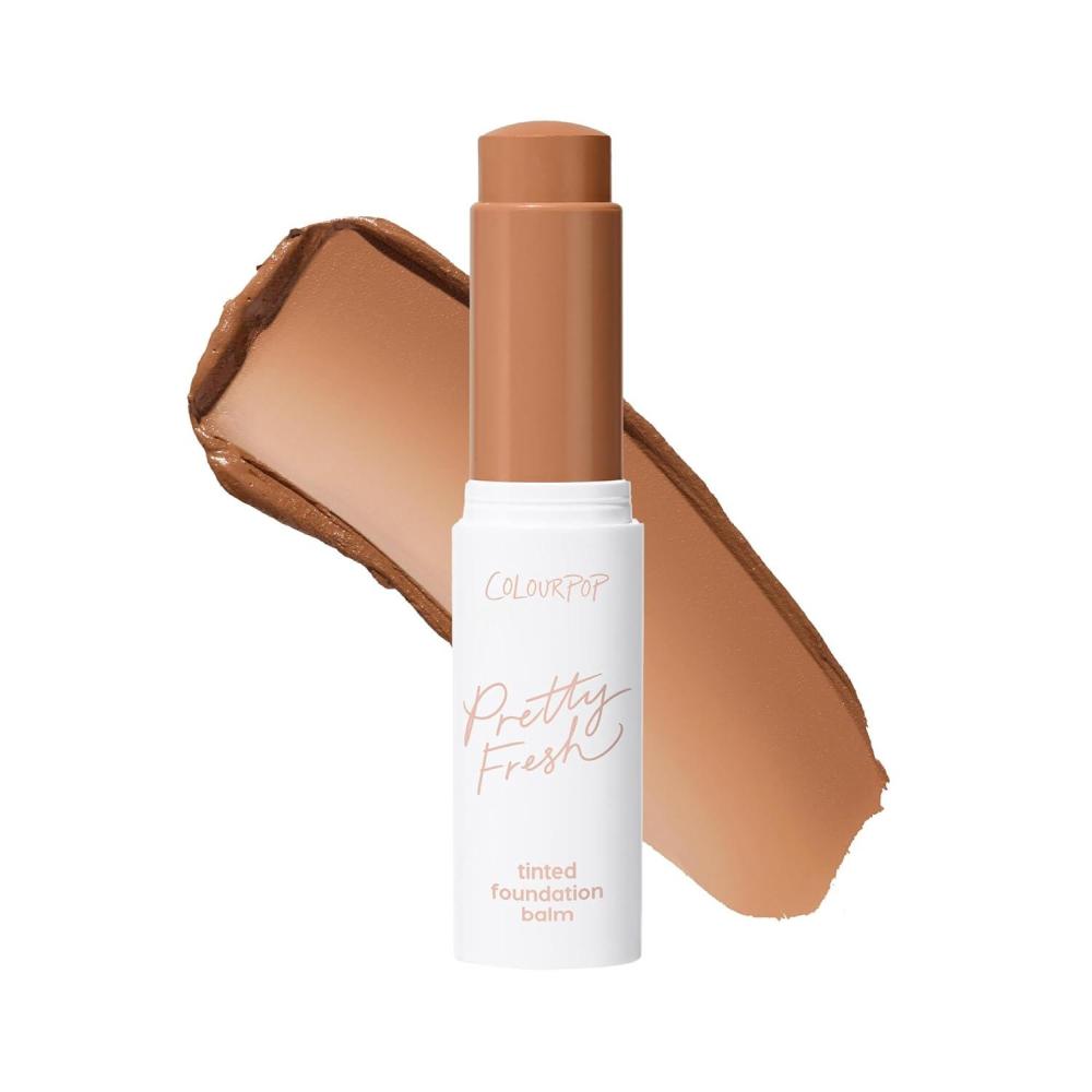 imageColourPop Pretty Fresh Tinted Foundation Stick  Balm to Cream Foundation with Light to Medium Coverage  Infused with Hydrating Hyaluronic Acid Peptides ampamp Niacinamide  Deep Dark 22 029 ozDark 18