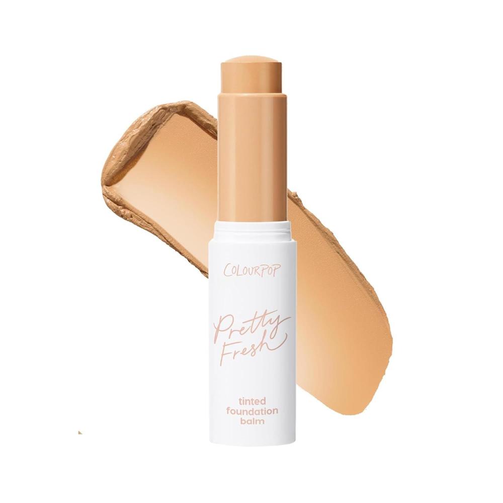 imageColourPop Pretty Fresh Tinted Foundation Stick  Balm to Cream Foundation with Light to Medium Coverage  Infused with Hydrating Hyaluronic Acid Peptides ampamp Niacinamide  Deep Dark 22 029 ozMedium 9
