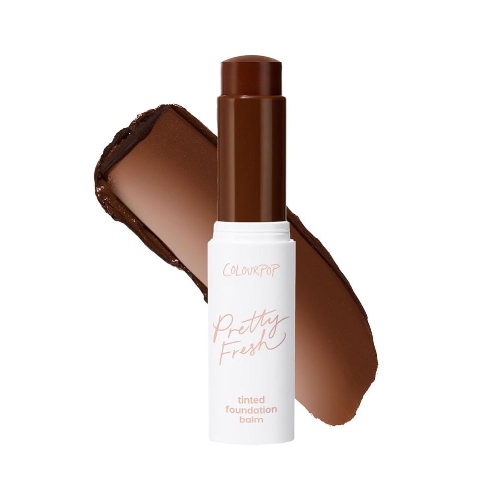 imageColourPop Pretty Fresh Tinted Foundation Stick  Balm to Cream Foundation with Light to Medium Coverage  Infused with Hydrating Hyaluronic Acid Peptides ampamp Niacinamide  Deep Dark 22 029 ozDeep Dark 24