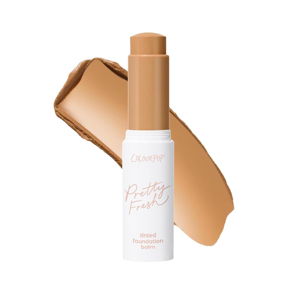 imageColourPop Pretty Fresh Tinted Foundation Stick  Balm to Cream Foundation with Light to Medium Coverage  Infused with Hydrating Hyaluronic Acid Peptides ampamp Niacinamide  Deep Dark 22 029 ozMedium Dark 14