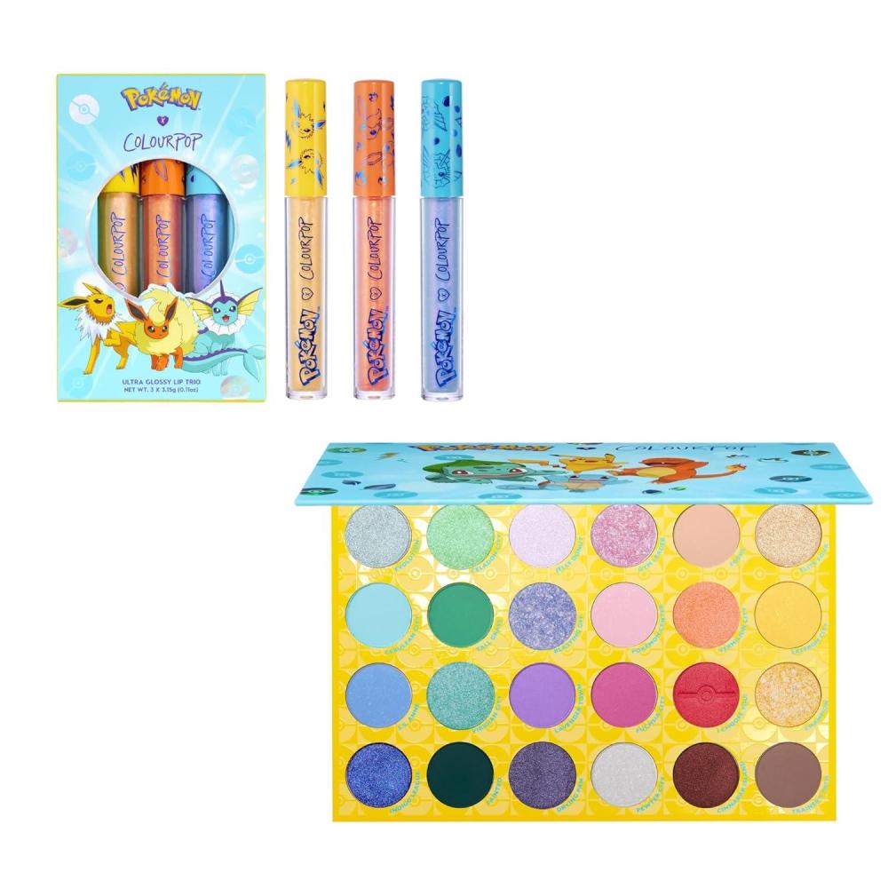 imageColourPop x Pokmon Palett Town Eyeshadow Palette ampamp Evolution Ultra Glossy Lip Trio