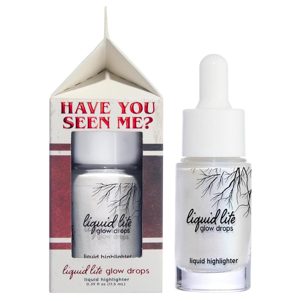 imageColourPop x Stranger Things Liquid Highlighter  Body ampamp Face Highlighter Glow Drops  Illuminates Your Complexion for the Ultimate Glow  Infused with Vegan Squalane for Hydration 006 oz