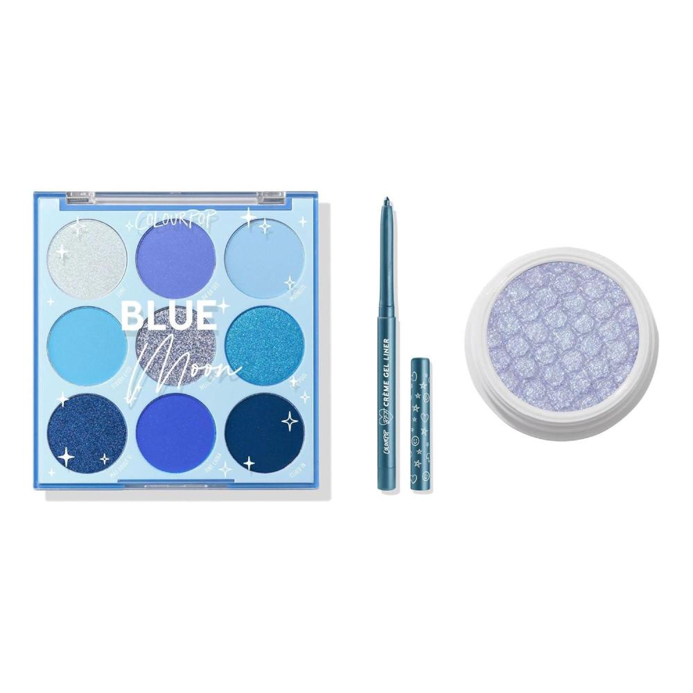 imageColourpop Eyes Bundle  Blue  Includes Blue Moon Shadow Palette Moon Daisy Super Shock Shadow ampamp Outer Space BFF Creme Gel Liner 3 Count