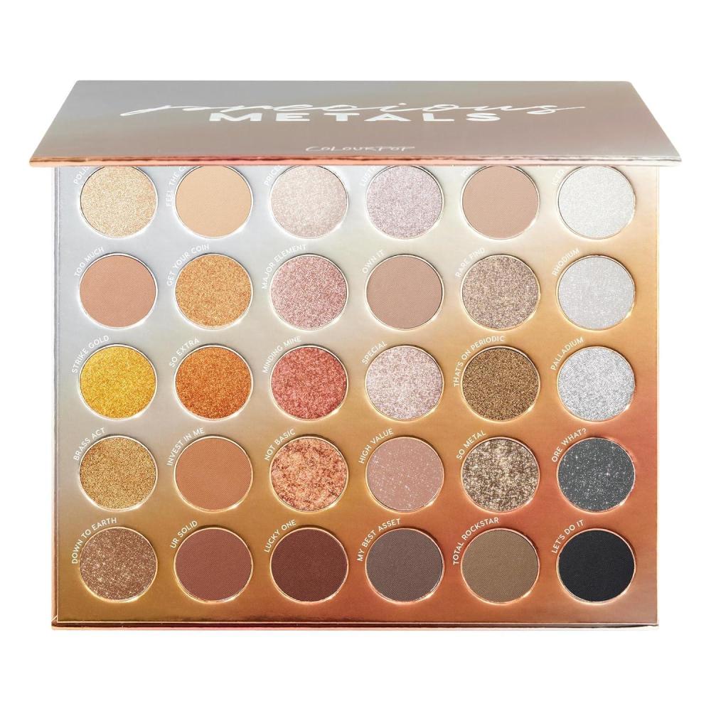 imageColourpop Fade Into Hue Eyeshadow Palette  MultiColor Eye Makeup Palette with Matte Metallic ampamp Glitter Finishes  HighPigment Eye Makeup with a LongWearing Formula 08 ozPrecious Metals