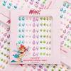 ColourPop Winx Club Face Jewels Sticker Sheet – Individual Reusable Rhinestones for Face and Body – Self-Adhesive and Easily Removable – Includes Blue, Pink, Purple, Green & Orange Crystals (1 Count)
