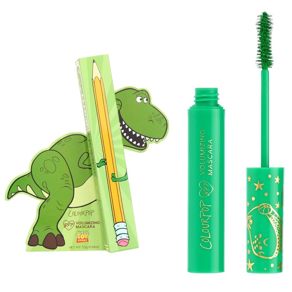 imageColourPop x Toy Story BFF Mascara  Volumizing Lifting ampamp Lengthening Mascara  Buildable Green Mascara with a Twisted Nylon Fiber Brush  Cruelty Free Eye Makeup  Roar 024 oz