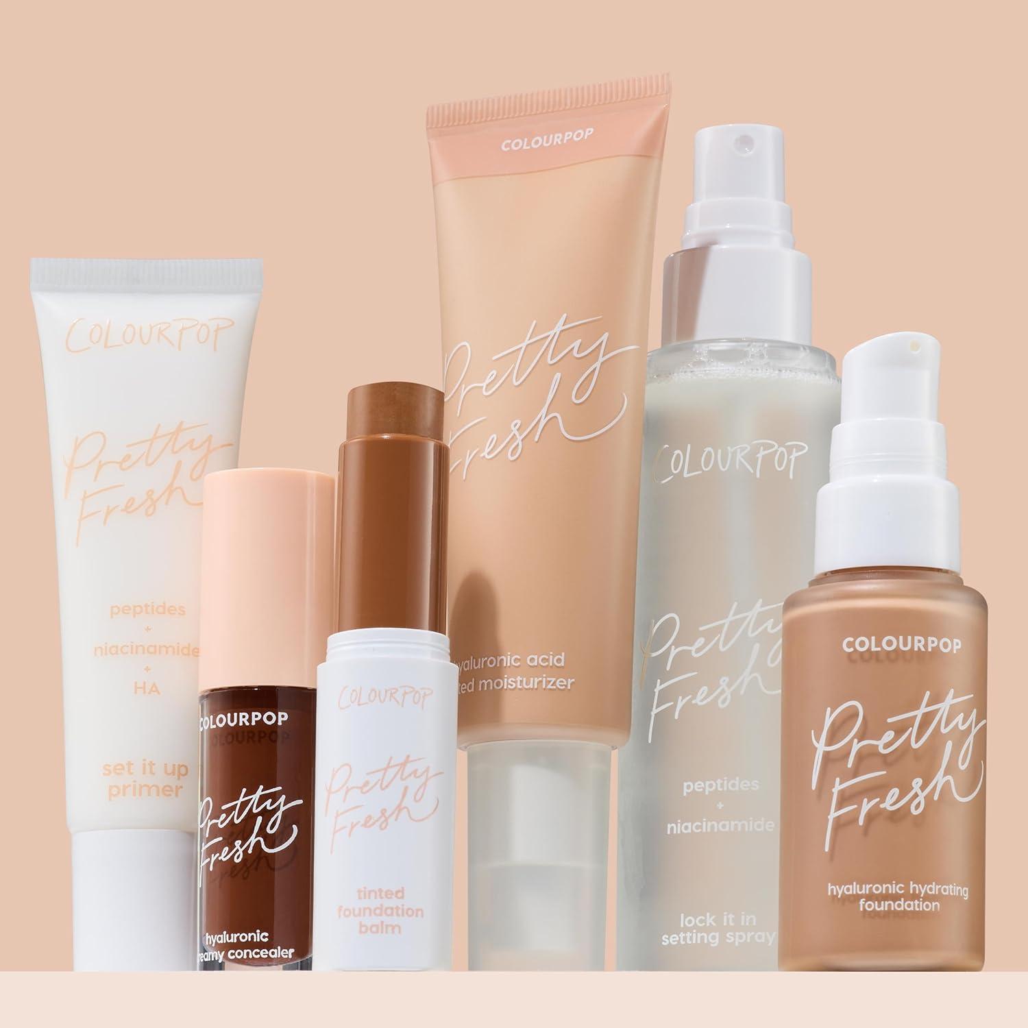 imageColourPop Pretty Fresh Tinted Moisturizer Hydrating Skin Tint with Lightweight Coverage Formulated with Hyaluronic Acid ampamp Coconut Water for HealthyLooking Skin Fair 4N 145 ozDeep Dark 24N