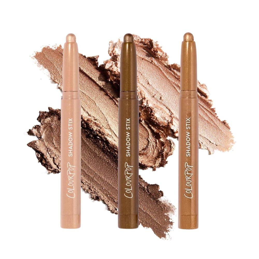 image:imageColourPop Shadow Stix Cream Eyeshadow Stick with LongLasting Color MultiUse Cream Makeup with a BuiltIn Sharpener amp Precise Tip for Easy Application Bare With Me 005 ozShimmering Golds