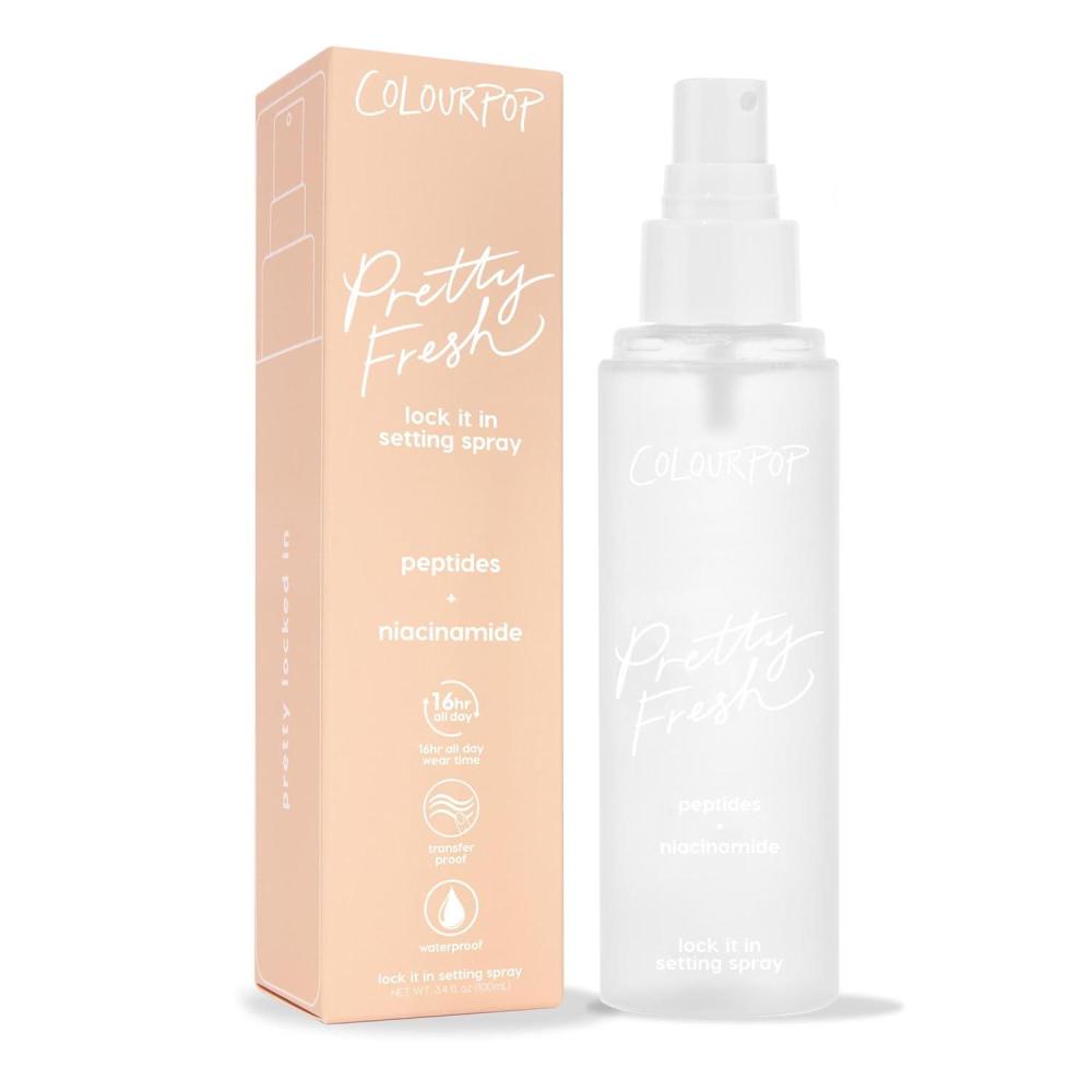image:imageColourPop Pretty Fresh Hydrating Setting Mist Vegan MicroFine Makeup Finishing Spray with Hyaluronic Acid and Coconut Water for Dewy LongLasting Wear Lock It In 34 Fl Oz