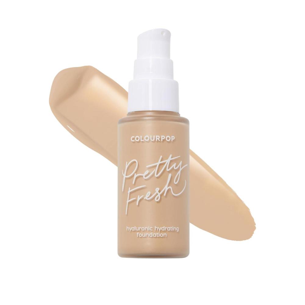 image:imageColourPop Pretty Fresh Liquid Foundation Hydrating Foundation with Medium Buildable Coverage amp a Natural Finish Enriched with Hyaluronic Acid amp Coconut Water Deep Dark 190W 1 ozLight 70W