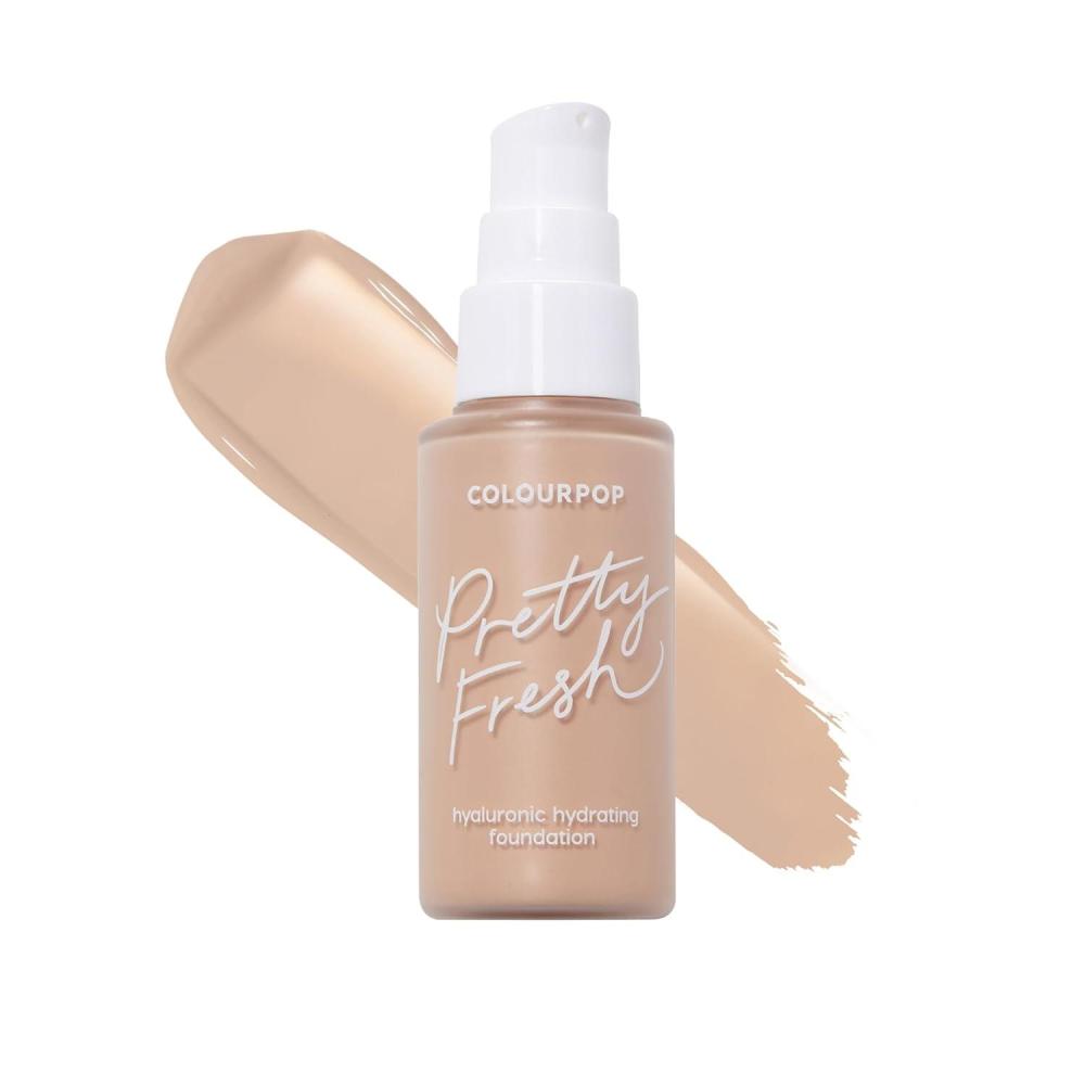 image:imageColourPop Pretty Fresh Liquid Foundation Hydrating Foundation with Medium Buildable Coverage amp a Natural Finish Enriched with Hyaluronic Acid amp Coconut Water Deep Dark 190W 1 ozLight 60N