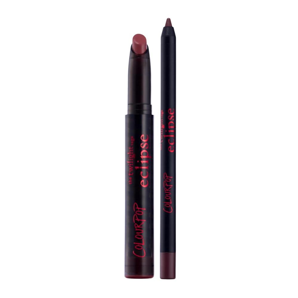 image:imageColourpop x The Twilight Saga Eclipse Lip Kit Warm Burgundy Brown Lip Combo with Lippie Stix Lipstick Lippie Pencil Long Lasting UltraPigmented Cream Finish New Love 2 Count