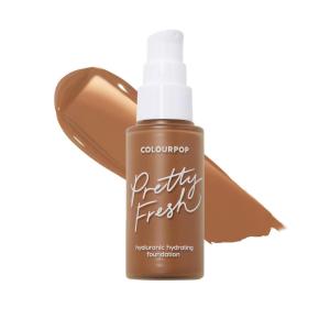 ColourPop Pretty Fresh Liquid Foundation – Hydrating Foundation with Medium, Buildable Coverage & a Natural Finish – Enriched with Hyaluronic Acid & Coconut Water – Deep Dark 190W (1 oz)(Deep Dark 190W)