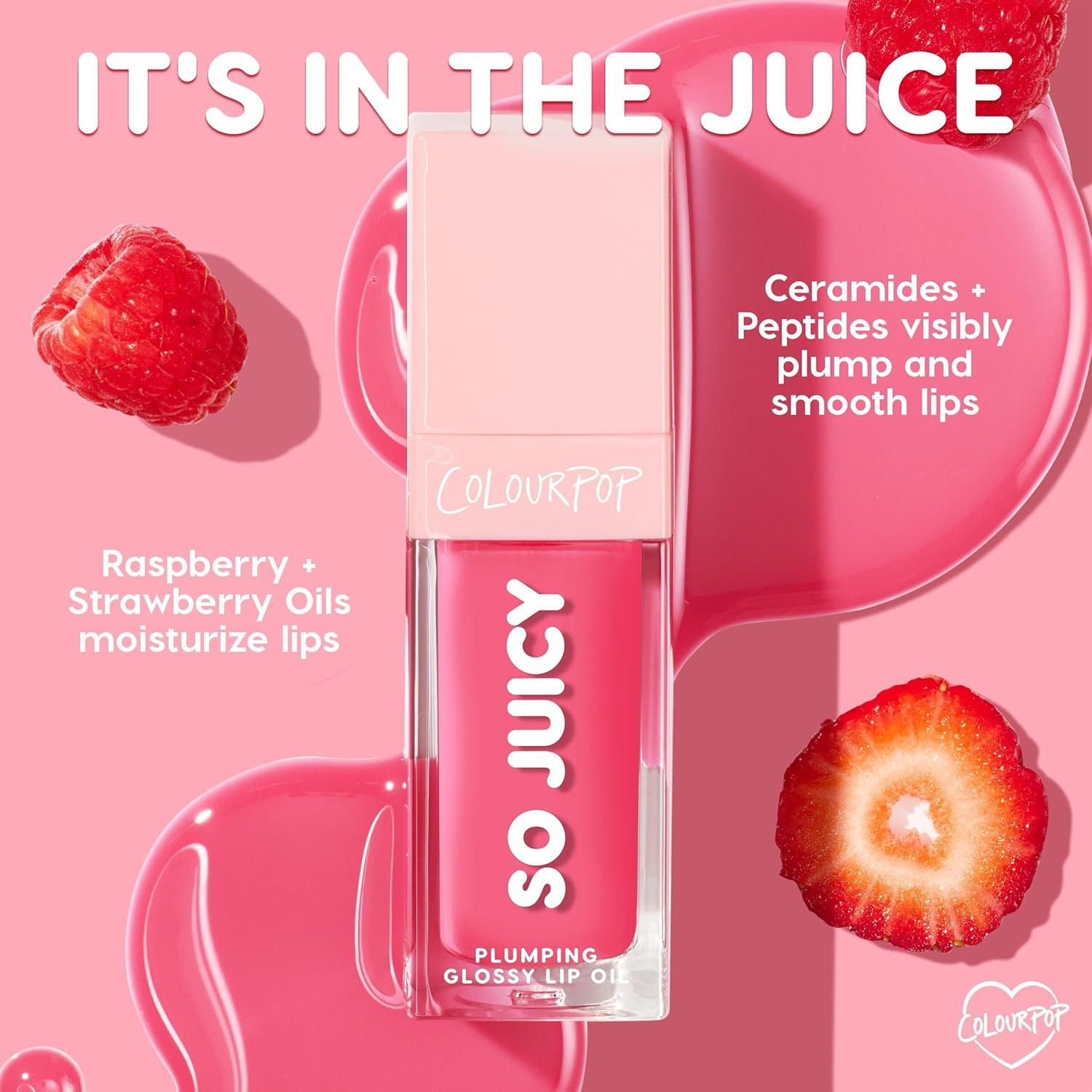 image:imageColourPop So Juicy Plumping Glossy Lip Oil Hydrating amp Plumping Lip Oil with a Sheer Wash of NonSticky Color Infused with Peptides Ceramides amp Ginger Lychee Jelly 029Lychee Jelly