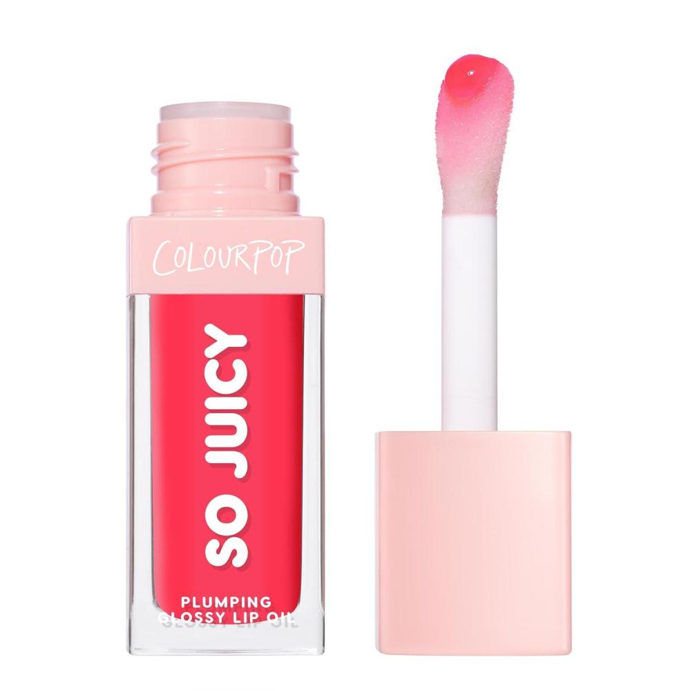 image:imageColourPop So Juicy Plumping Glossy Lip Oil Hydrating amp Plumping Lip Oil with a Sheer Wash of NonSticky Color Infused with Peptides Ceramides amp Ginger Lychee Jelly 029Flirty Text