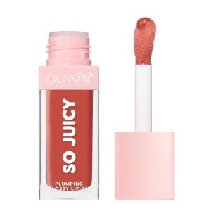 ColourPop So Juicy Plumping Glossy Lip Oil – Hydrating & Plumping Lip Oil with a Sheer Wash of Non-Sticky Color – Infused with Peptides, Ceramides & Ginger – Lychee Jelly (0.29)(So Sassy)