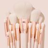 ColourPop Smoke ‘N Roses Brush Roll Face & Eye Brush Set – Face & Eye Makeup Brush Set – Made with Luxe Synthetic Vegan Bristles – Includes Holder (14 Count)(Ultimate Set)