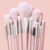 ColourPop Smoke ‘N Roses Brush Roll Face & Eye Brush Set – Face & Eye Makeup Brush Set – Made with Luxe Synthetic Vegan Bristles – Includes Holder (14 Count)(Smoke ‘N Roses Set)