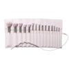 ColourPop Smoke ‘N Roses Brush Roll Face & Eye Brush Set – Face & Eye Makeup Brush Set – Made with Luxe Synthetic Vegan Bristles – Includes Holder (14 Count)(Stone Cold Set)