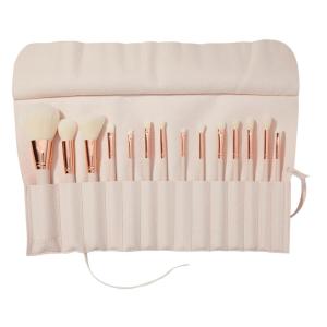 ColourPop Smoke ‘N Roses Brush Roll Face & Eye Brush Set – Face & Eye Makeup Brush Set – Made with Luxe Synthetic Vegan Bristles – Includes Holder (14 Count)(Ultimate Set)