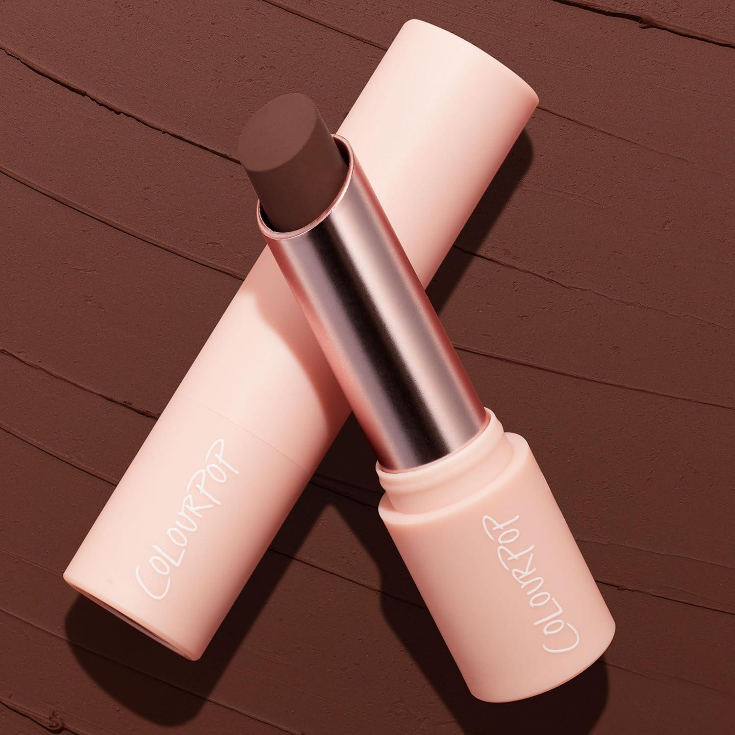 image:imageColourPop PowerPout Matte Lipstick TransferProof Lip Makeup with 8HR Wear UltraPigmented Formula amp Comfortable NonDrying Matte Finish Party Hour 011 ozMink
