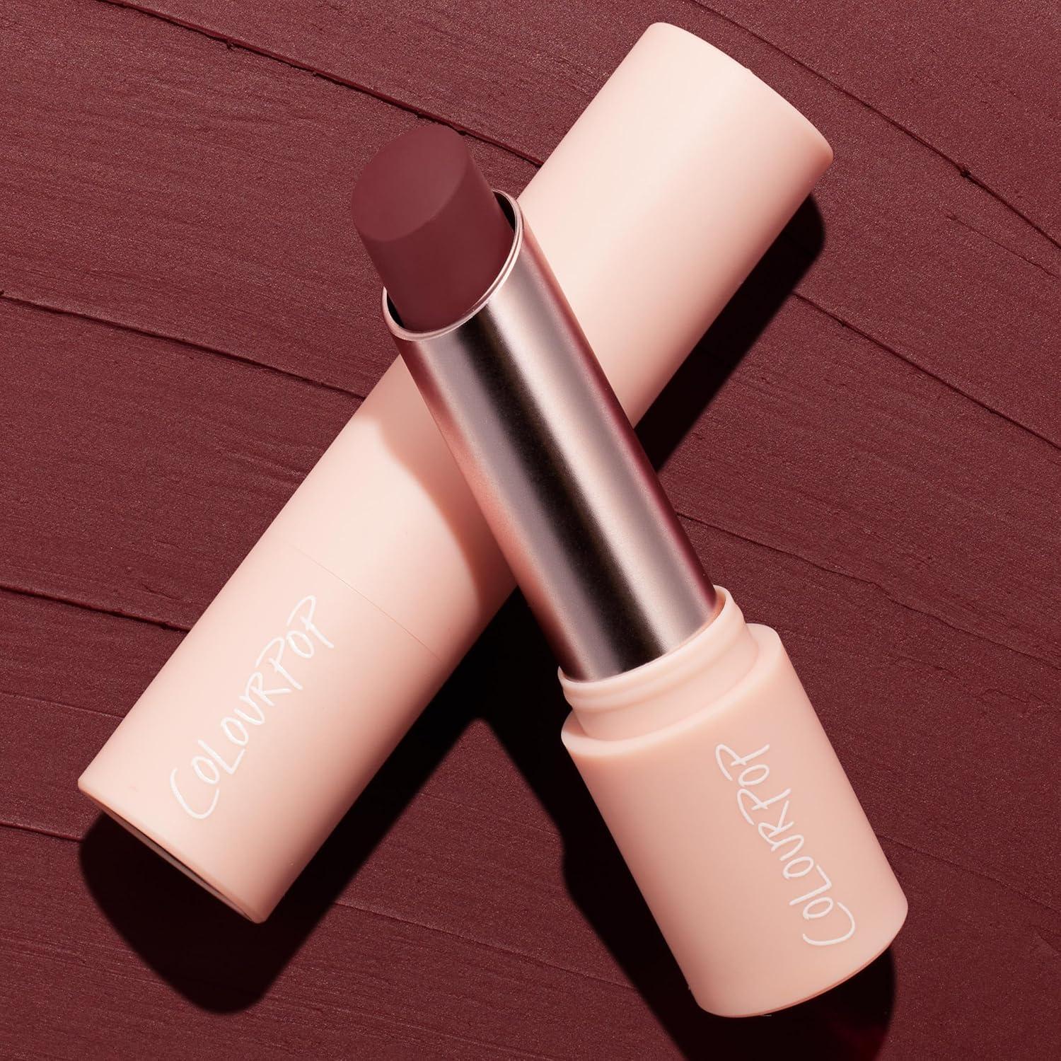 image:imageColourPop PowerPout Matte Lipstick TransferProof Lip Makeup with 8HR Wear UltraPigmented Formula amp Comfortable NonDrying Matte Finish Party Hour 011 ozParty Hour