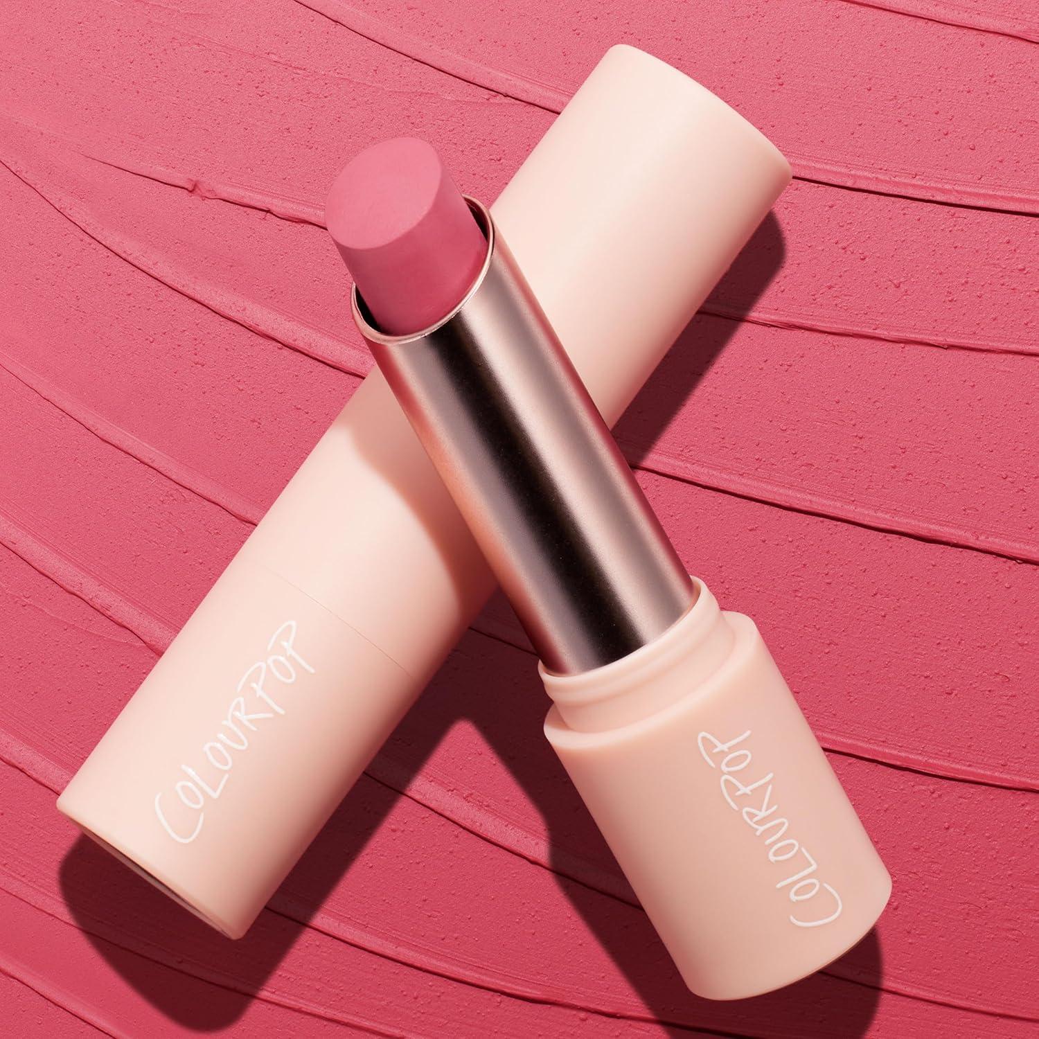 image:imageColourPop PowerPout Matte Lipstick TransferProof Lip Makeup with 8HR Wear UltraPigmented Formula amp Comfortable NonDrying Matte Finish Party Hour 011 ozPreppy