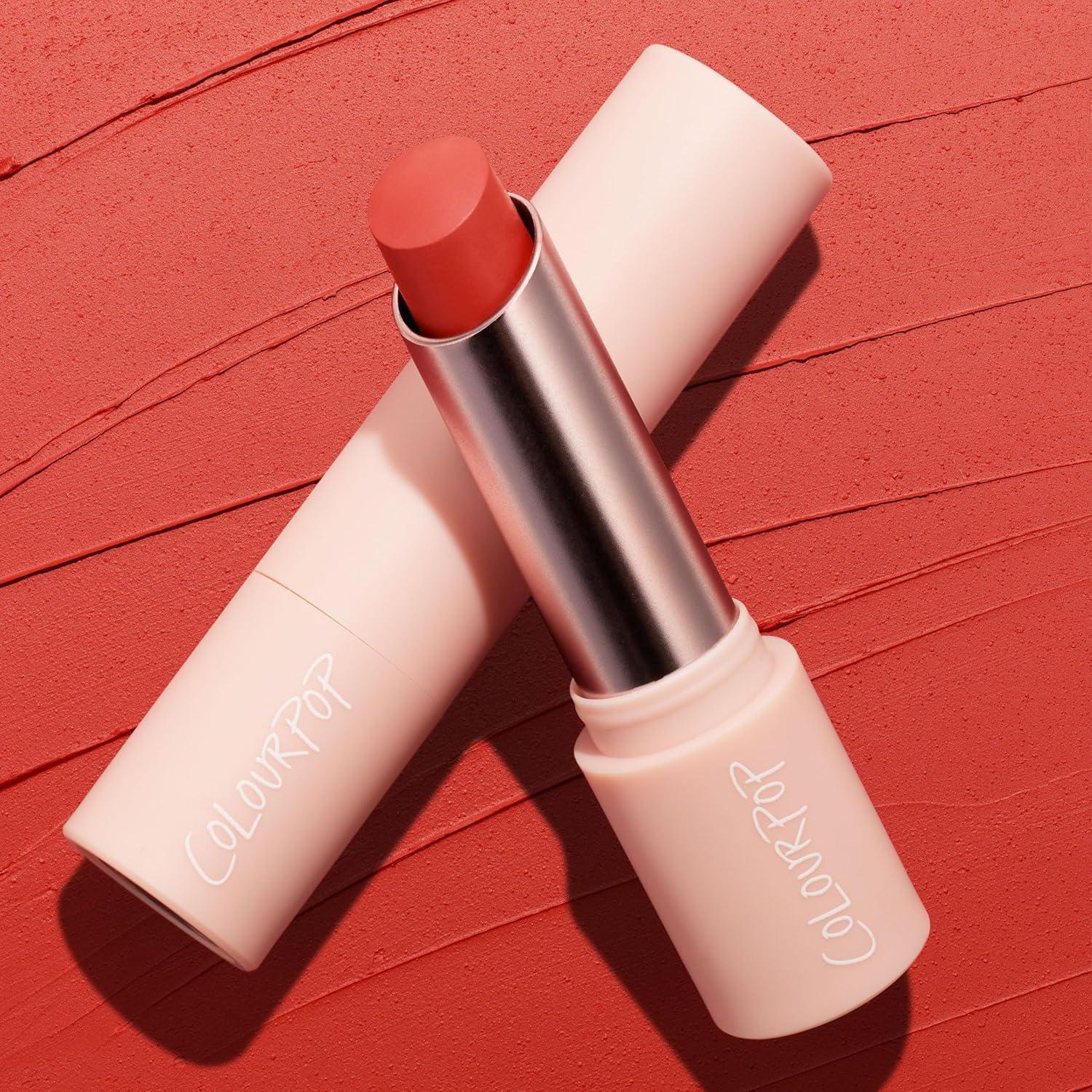 image:imageColourPop PowerPout Matte Lipstick TransferProof Lip Makeup with 8HR Wear UltraPigmented Formula amp Comfortable NonDrying Matte Finish Party Hour 011 ozPretty Spicy