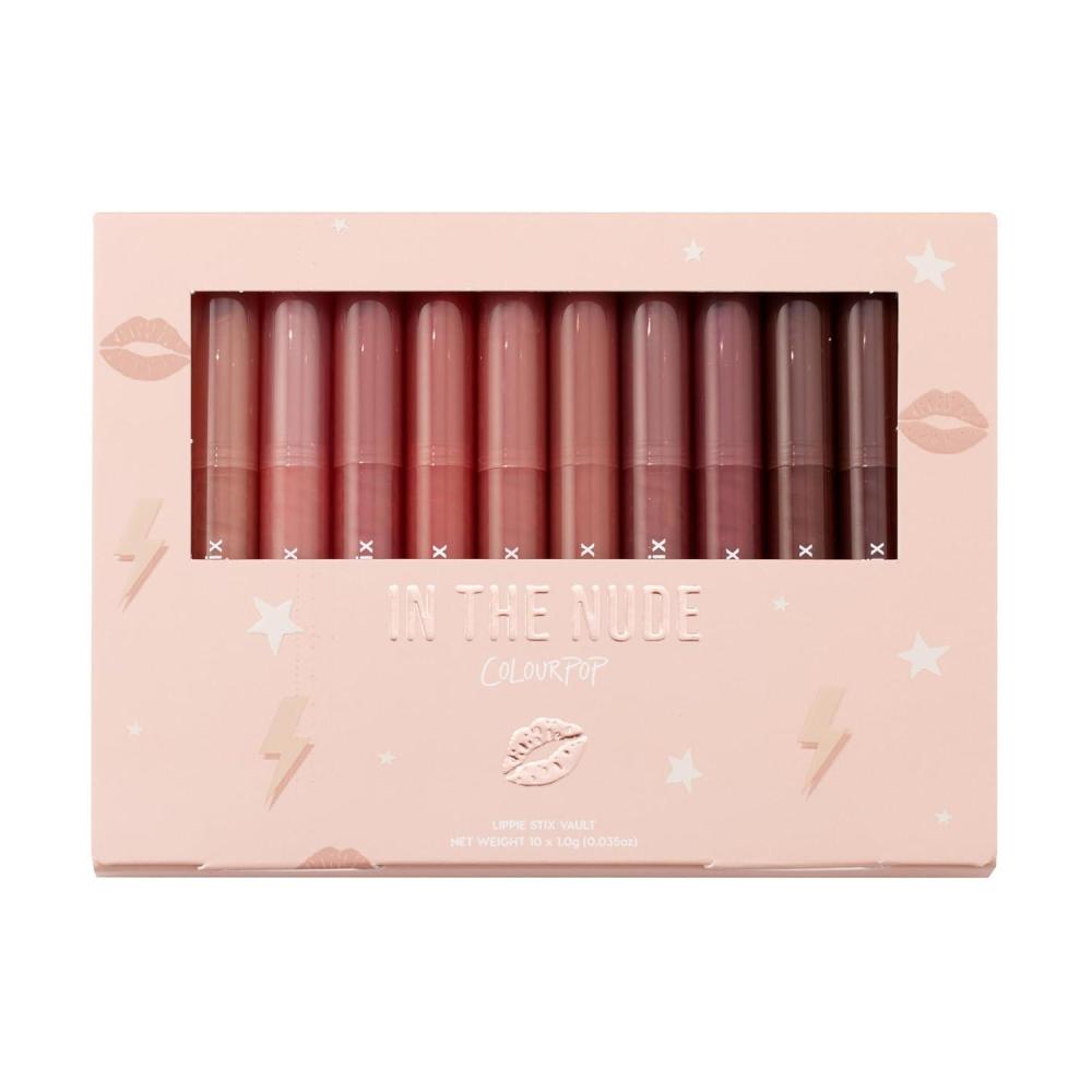 image:imageColourPop Lippie Stix Vault  Includes 10 Nude Lipstick Shades in Matte Matte X Crme and Blur Finishes  Infused with a Nourishing NonDrying Formula  In The Nude 305 ozIn the Nude