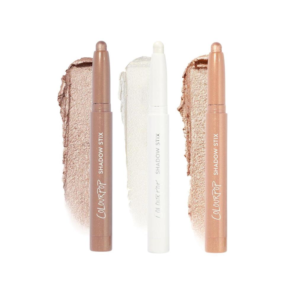 image:imageColourPop The Classics Shadow Stix Makeup Kit Matte Shimmer Eyeshadow Make Up Set Black Silver amp White Cream Eyeshadow Sticks with HighPigment amp Metallic Finishes 3 CountMineral Bundle