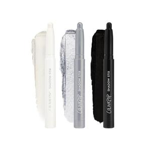 ColourPop The Classics Shadow Stix Makeup Kit – Matte + Shimmer Eyeshadow Make Up Set – Black, Silver & White Cream Eyeshadow Sticks with High-Pigment & Metallic Finishes (3 Count)(The Classics)