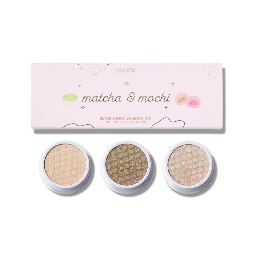 image:imageColourPop Coconut Cream amp Soda Super Shock Eye Shadow Trio  HighPigment CrmePowder Pinky Nude Eye Makeup  Glitter Eyeshadow Set with Zero Fallout and Unique Bouncy Texture 3 CountMatcha and Mochi