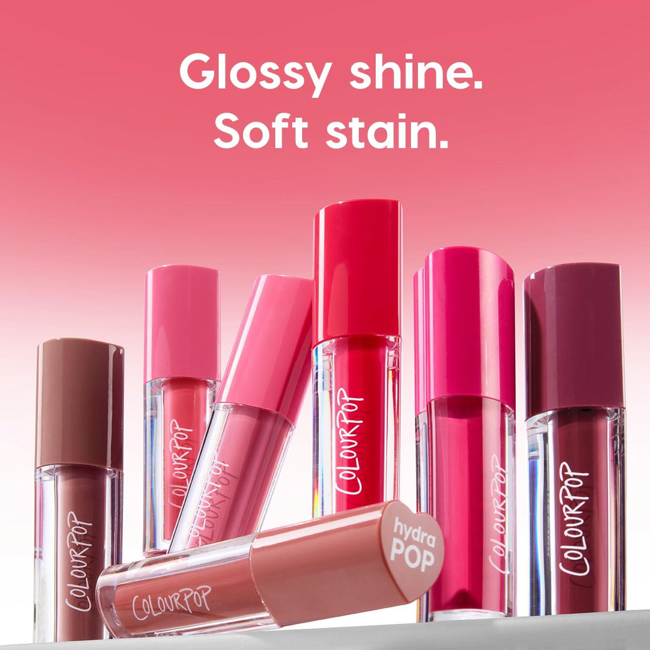 image:imageColourPop HydraPop Glossy Lip Stain Duo Pink amp Warm Nude Hydrating Lip Gloss Set That Fades Into A Soft Tint NonDrying amp LongLasting WaterBased GlosstoStain Finish 2 CountFruit Punch