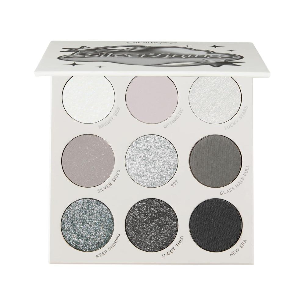 image:imageColourPop Silver Lining Eyeshadow Palette  Cool Toned Silver Grey White amp Black Eyeshadow Palette with Matte amp Glitter Finishes  HighPigment Smokey Eye Makeup with Longwear Formula 03 ozSilver Lining