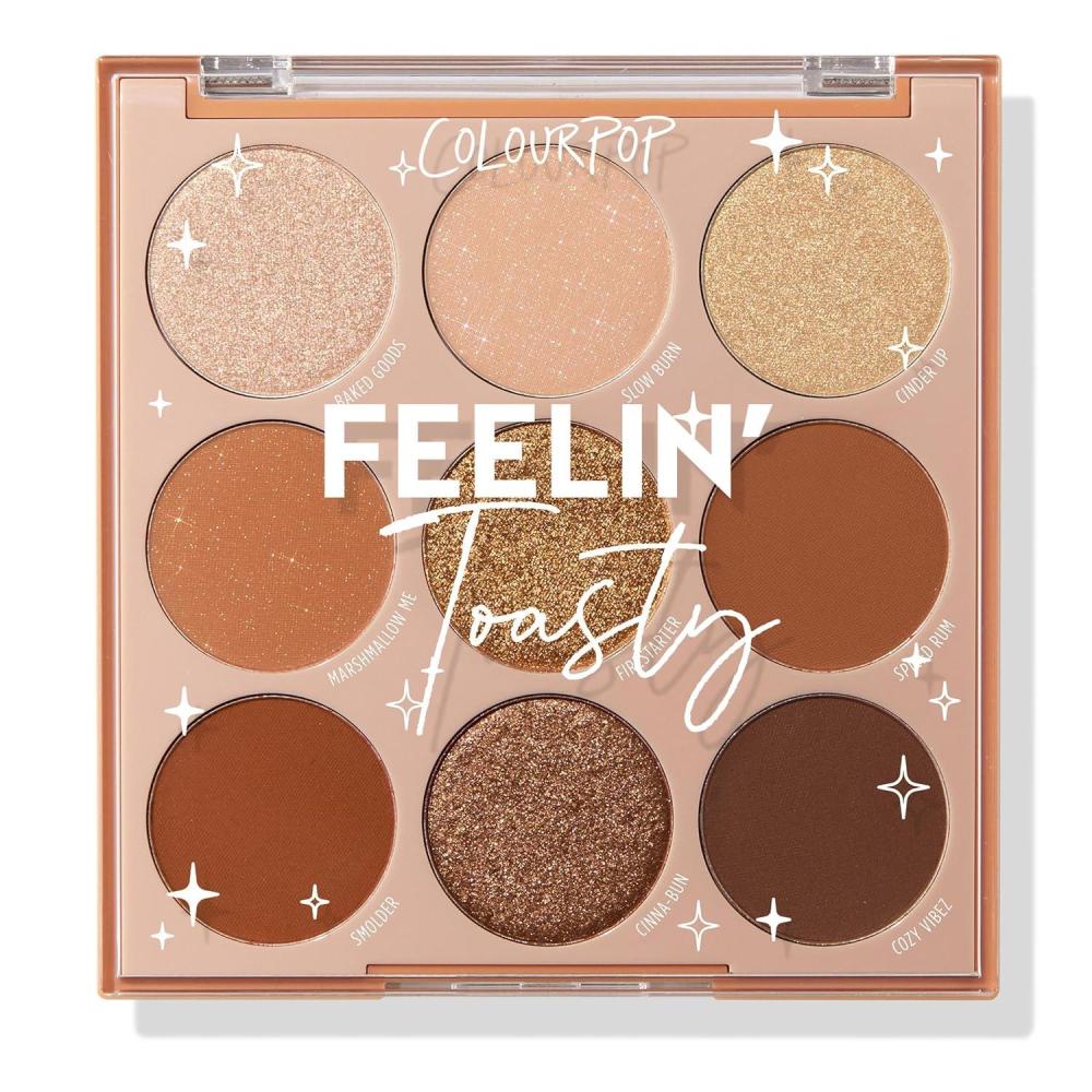image:imageColourPop Silver Lining Eyeshadow Palette Cool Toned Silver Grey White amp Black Eyeshadow Palette with Matte amp Glitter Finishes HighPigment Smokey Eye Makeup with Longwear Formula 03 ozFeelin Toasty