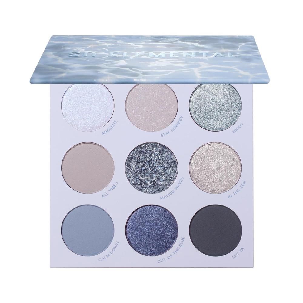image:imageColourPop Silver Lining Eyeshadow Palette  Cool Toned Silver Grey White amp Black Eyeshadow Palette with Matte amp Glitter Finishes  HighPigment Smokey Eye Makeup with Longwear Formula 03 ozSo Elemental