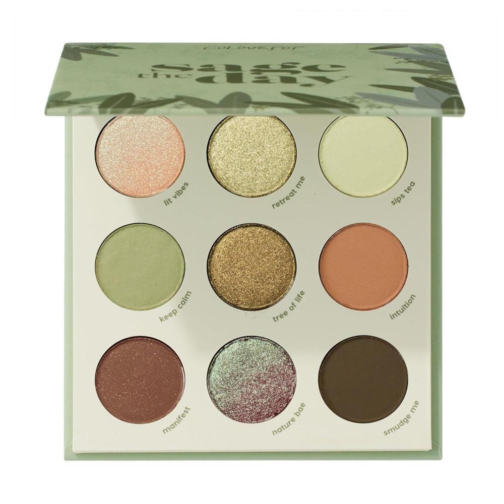 image:imageColourPop Silver Lining Eyeshadow Palette  Cool Toned Silver Grey White amp Black Eyeshadow Palette with Matte amp Glitter Finishes  HighPigment Smokey Eye Makeup with Longwear Formula 03 ozSage the Day