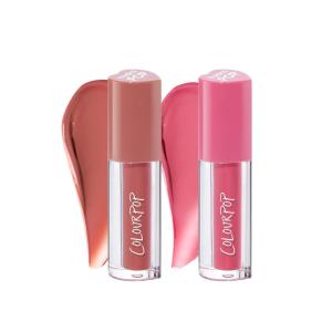 ColourPop HydraPop Glossy Lip Stain Duo – Pink & Warm Nude Hydrating Lip Gloss Set That Fades Into A Soft Tint – Non-Drying & Long-Lasting – Water-Based Gloss-to-Stain Finish (2 Count)(Everday Pop)