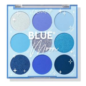 ColourPop Silver Lining Eyeshadow Palette – Cool Toned Silver, Grey, White & Black Eyeshadow Palette with Matte & Glitter Finishes – High-Pigment Smokey Eye Makeup with Longwear Formula (0.3 oz)(Blue Moon)