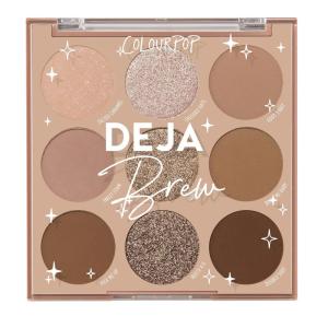 ColourPop Silver Lining Eyeshadow Palette – Cool Toned Silver, Grey, White & Black Eyeshadow Palette with Matte & Glitter Finishes – High-Pigment Smokey Eye Makeup with Longwear Formula (0.3 oz)(Deja Brew)