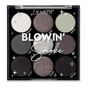 ColourPop Silver Lining Eyeshadow Palette – Cool Toned Silver, Grey, White & Black Eyeshadow Palette with Matte & Glitter Finishes – High-Pigment Smokey Eye Makeup with Longwear Formula (0.3 oz)(Blowin’ Smoke)